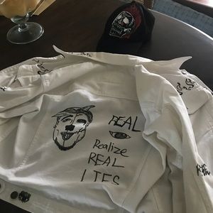 2pac distressed jean jacket